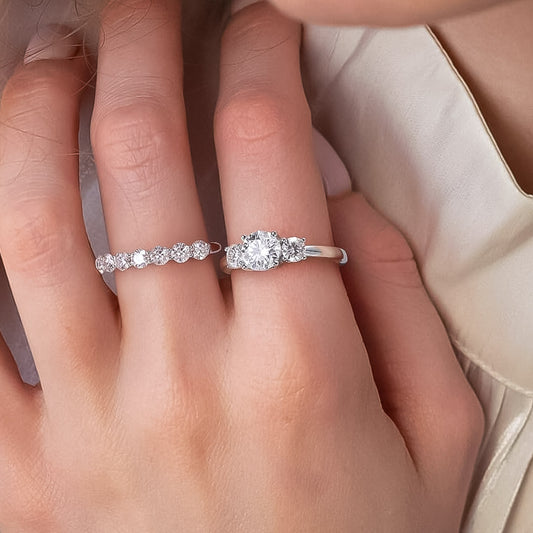 Trilogy 3-Stone Moissanite Ring