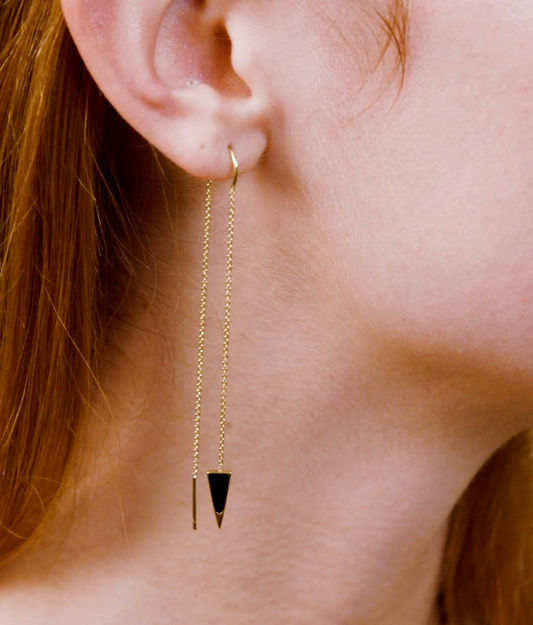 Dagger Threader Earrings β Minimal & Modern