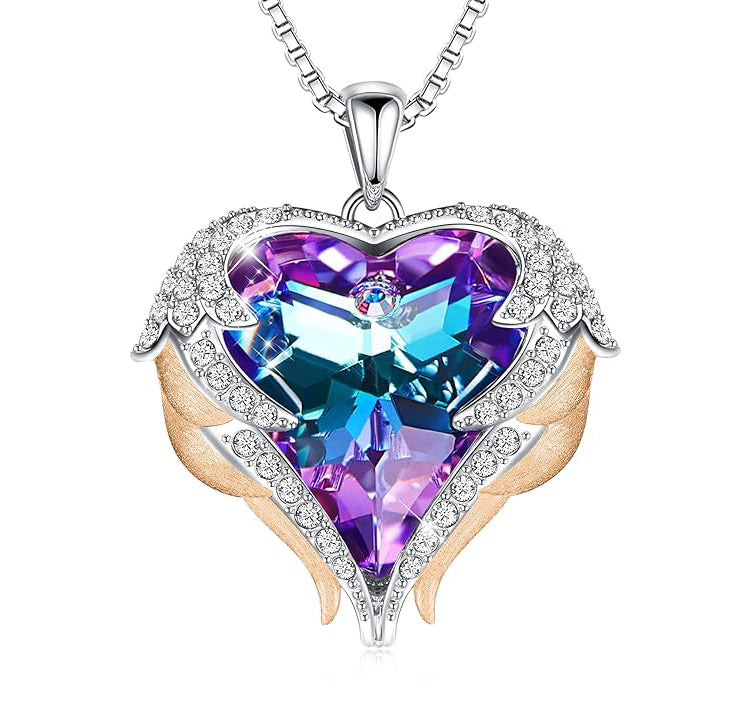 Angel Wings Heart Necklace