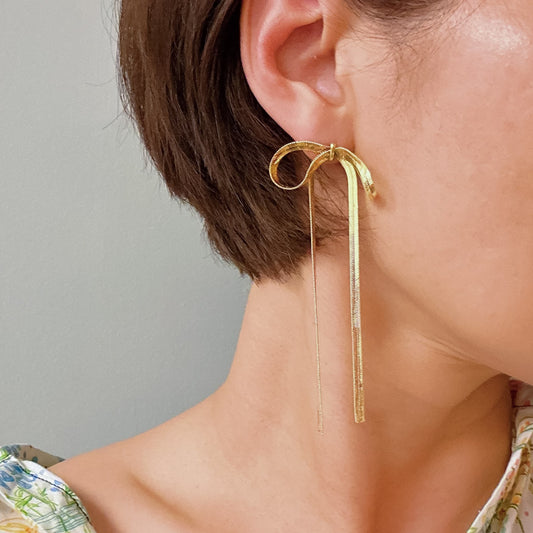 Bowline Long Drop Earrings
