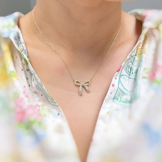 Petite Shine Bow Pendant