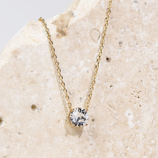 Luminous Crystal Solitaire | 18K Gold Vermeil