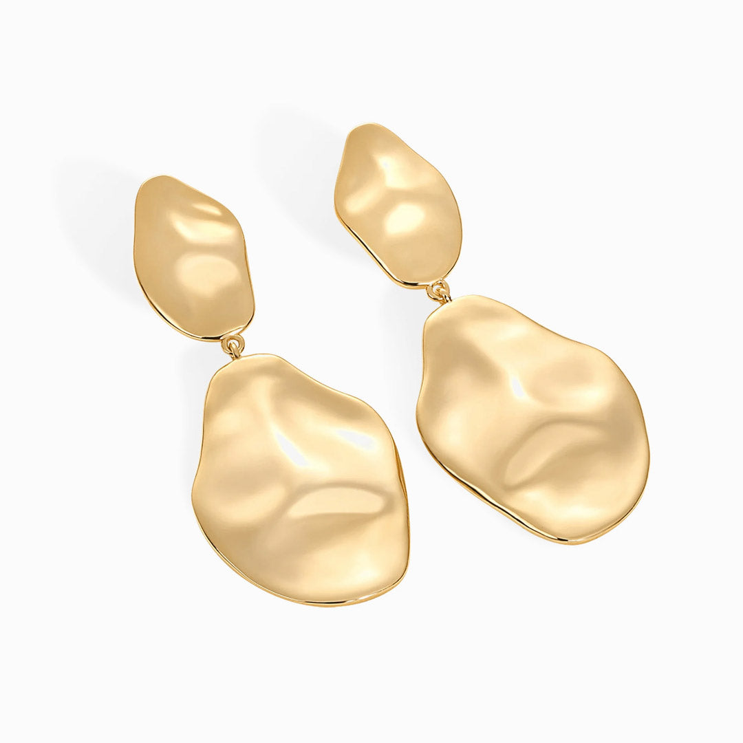 Hammered Teardrop Statement Drops