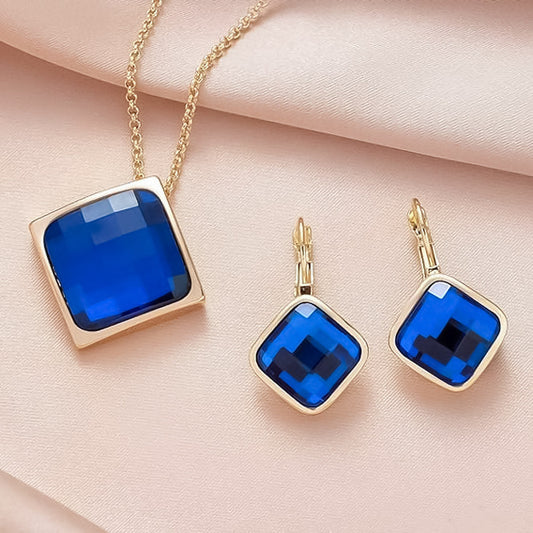 Square Facet Crystal Set