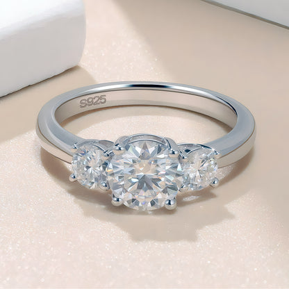 Trilogy 3-Stone Moissanite Ring