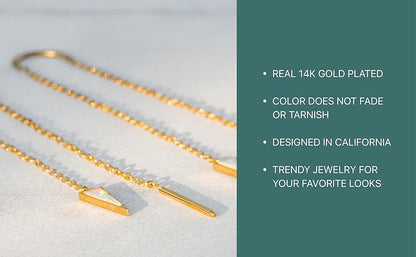 Dagger Threader Earrings — Minimal & Modern