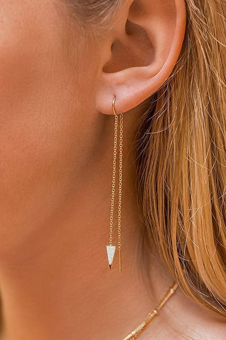 Dagger Threader Earrings — Minimal & Modern