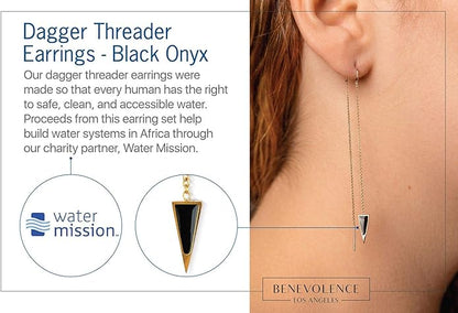 Dagger Threader Earrings — Minimal & Modern