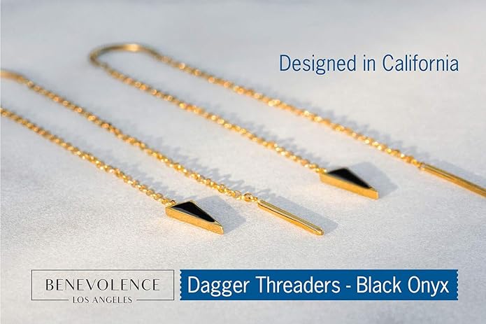 Dagger Threader Earrings — Minimal & Modern