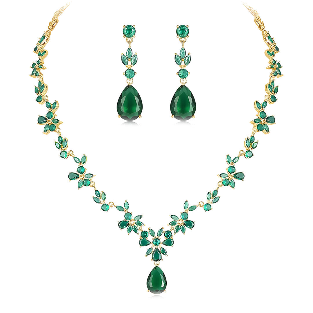 Bridal Halo Jewelry Set - Wedding Jewelry