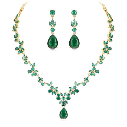 Bridal Halo Jewelry Set - Wedding Jewelry