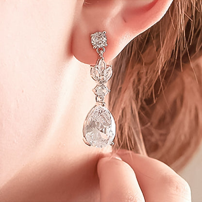 Bridal Halo Jewelry Set - Wedding Jewelry