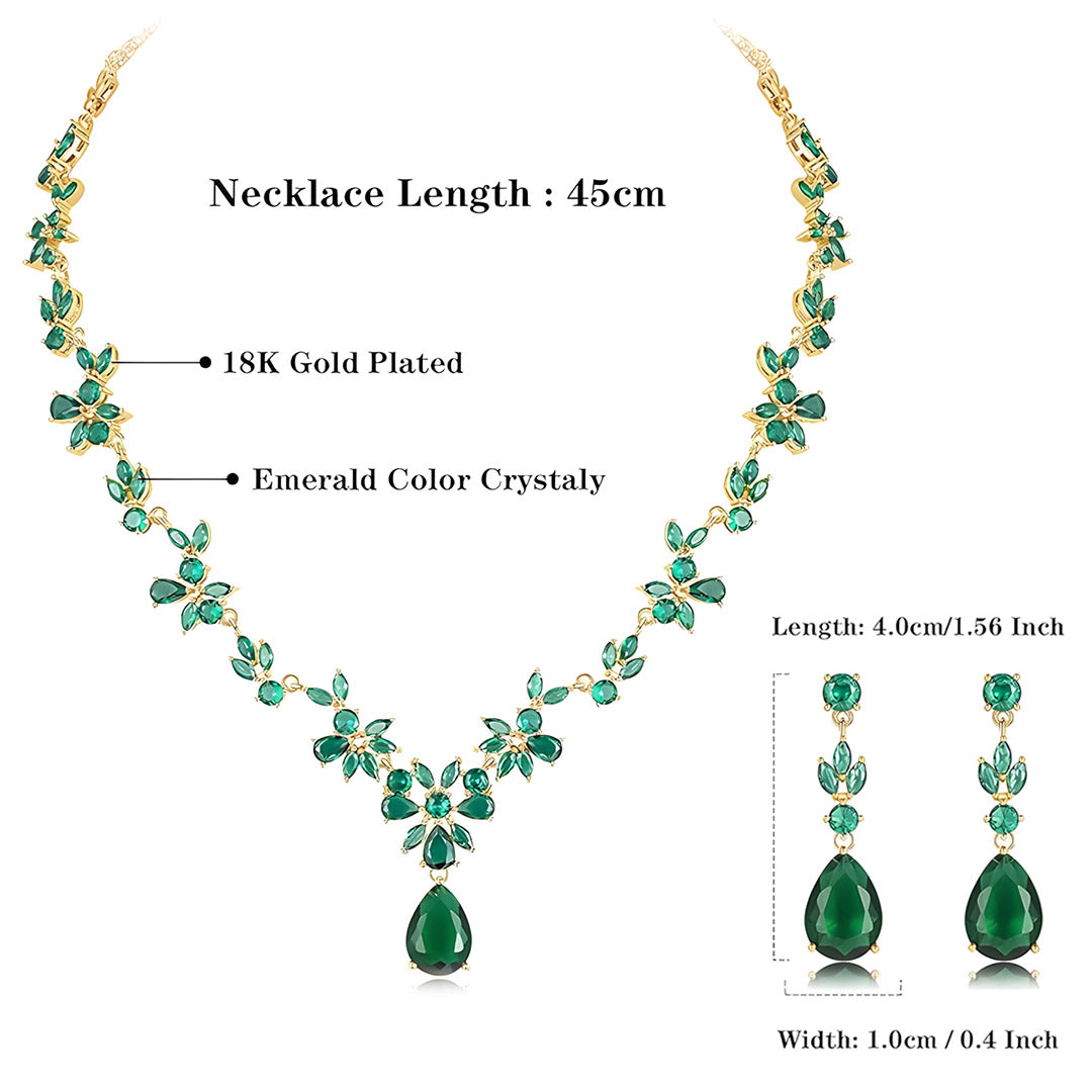 Bridal Halo Jewelry Set - Wedding Jewelry