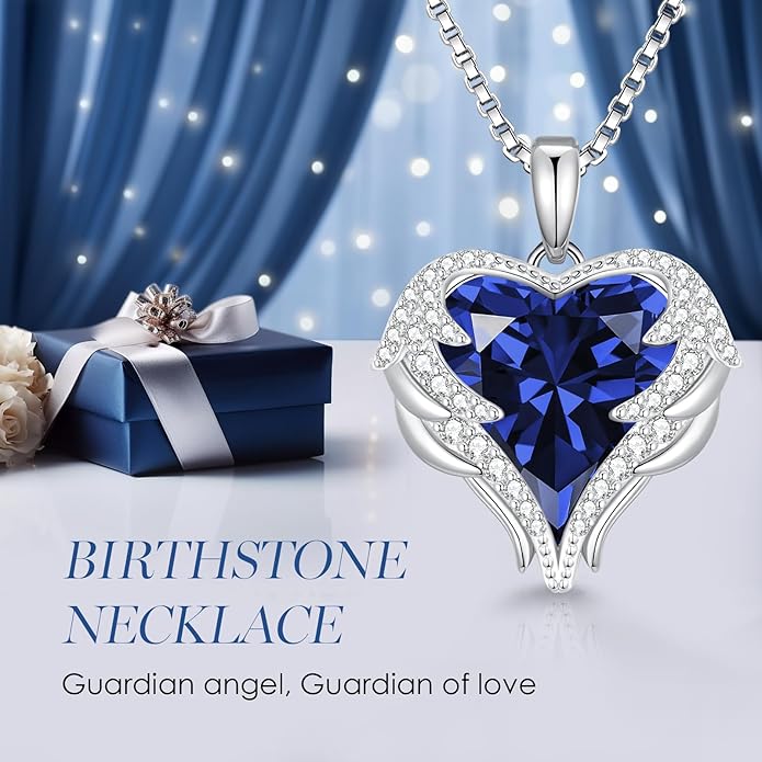 Angel Wings Heart Necklace