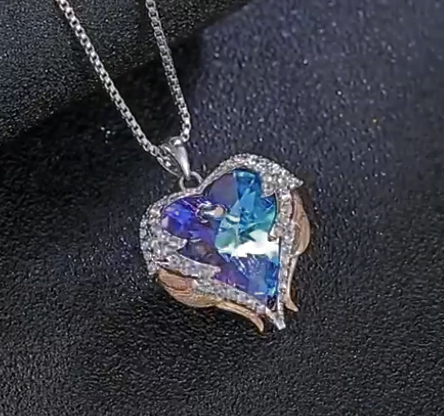 Angel Wings Heart Necklace