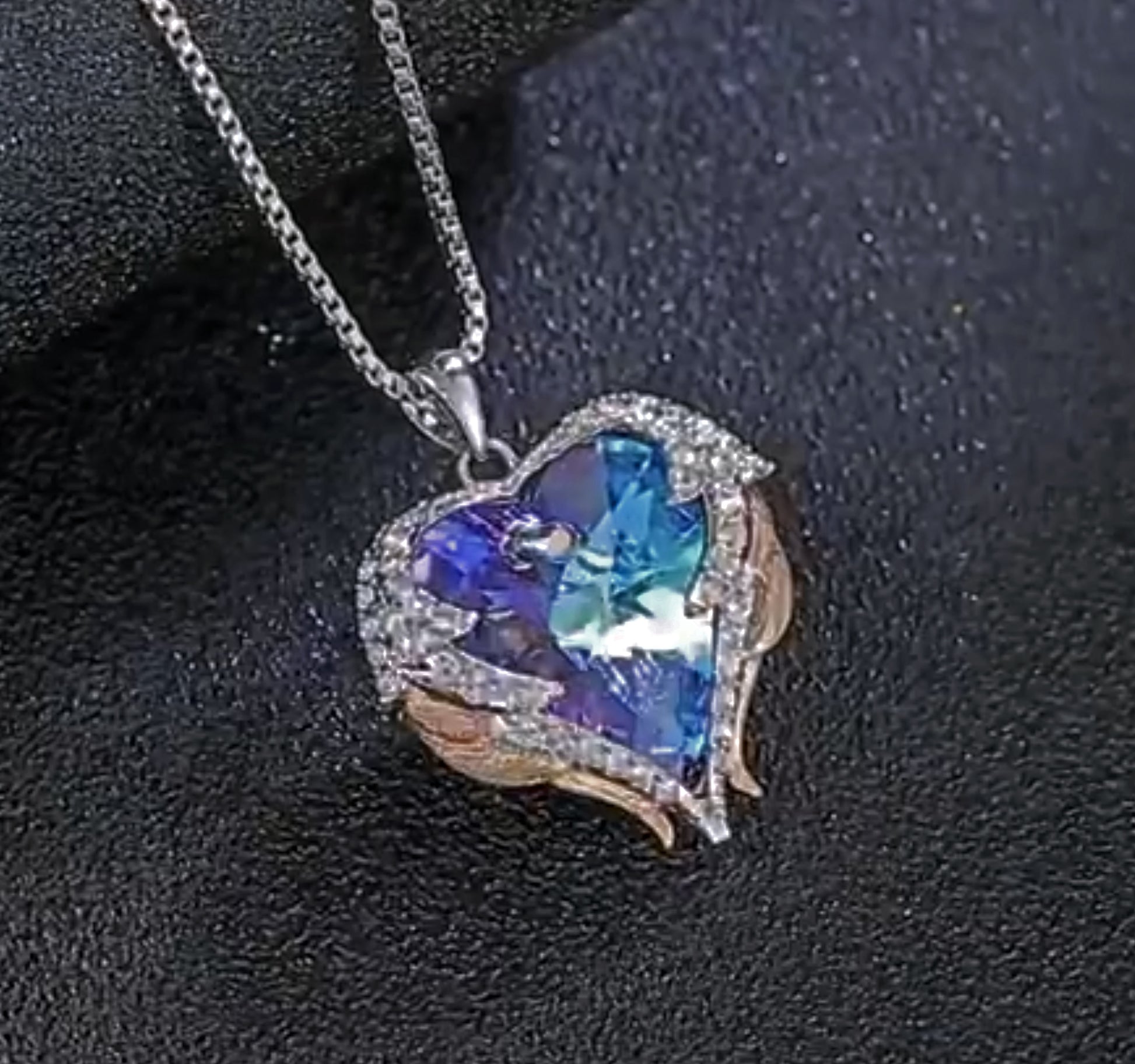 Angel Wings Heart Necklace