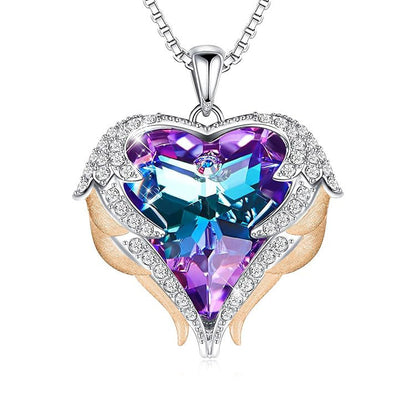 Angel Wings Heart Necklace