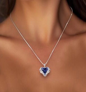 Angel Wings Heart Necklace