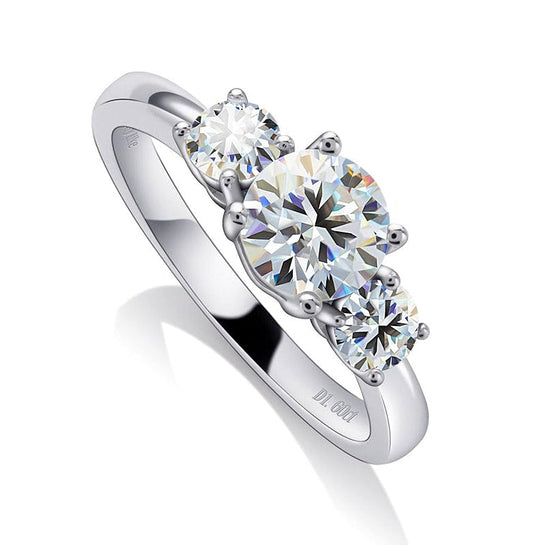 Trilogy 3-Stone Moissanite Ring