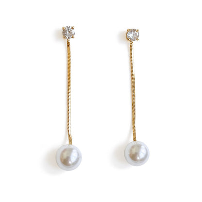 Moonlit Pearl Drop Earrings
