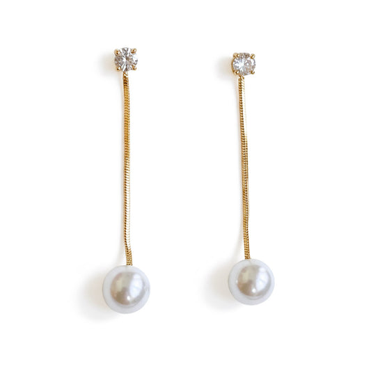 Moonlit Pearl Drop Earrings