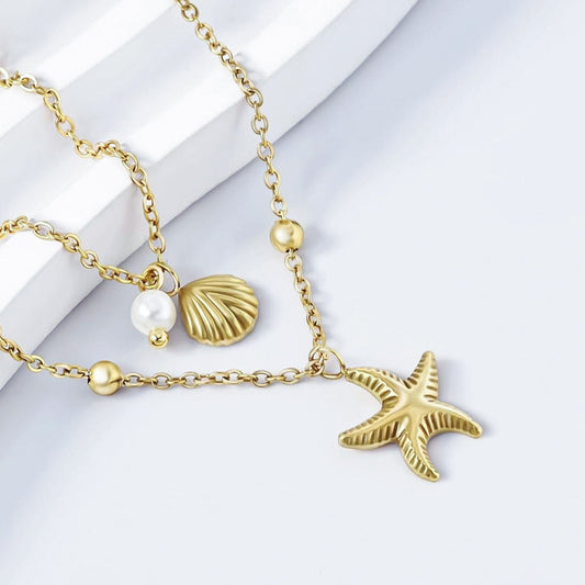 Seaside Layered Charm Necklace
