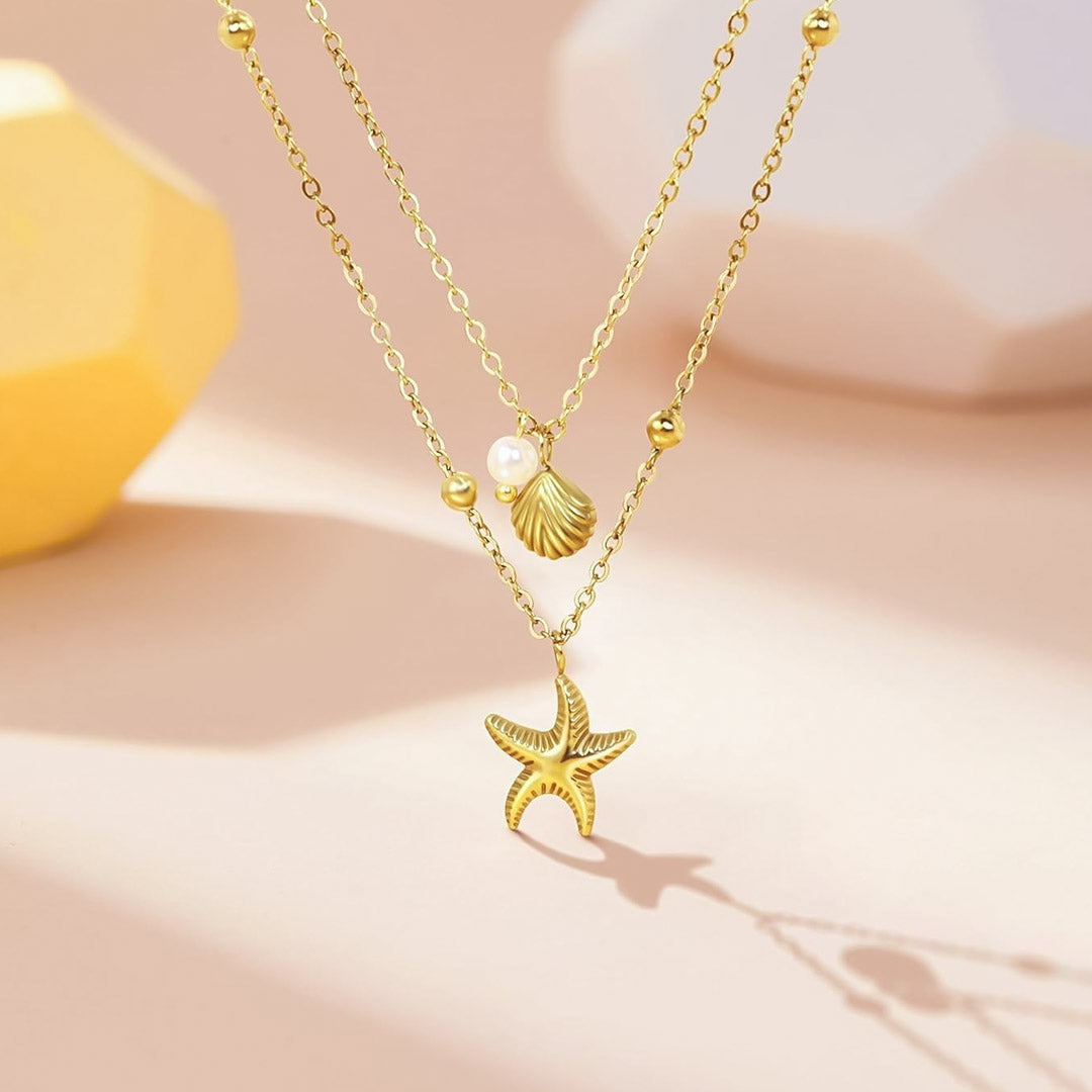 Seaside Layered Charm Necklace