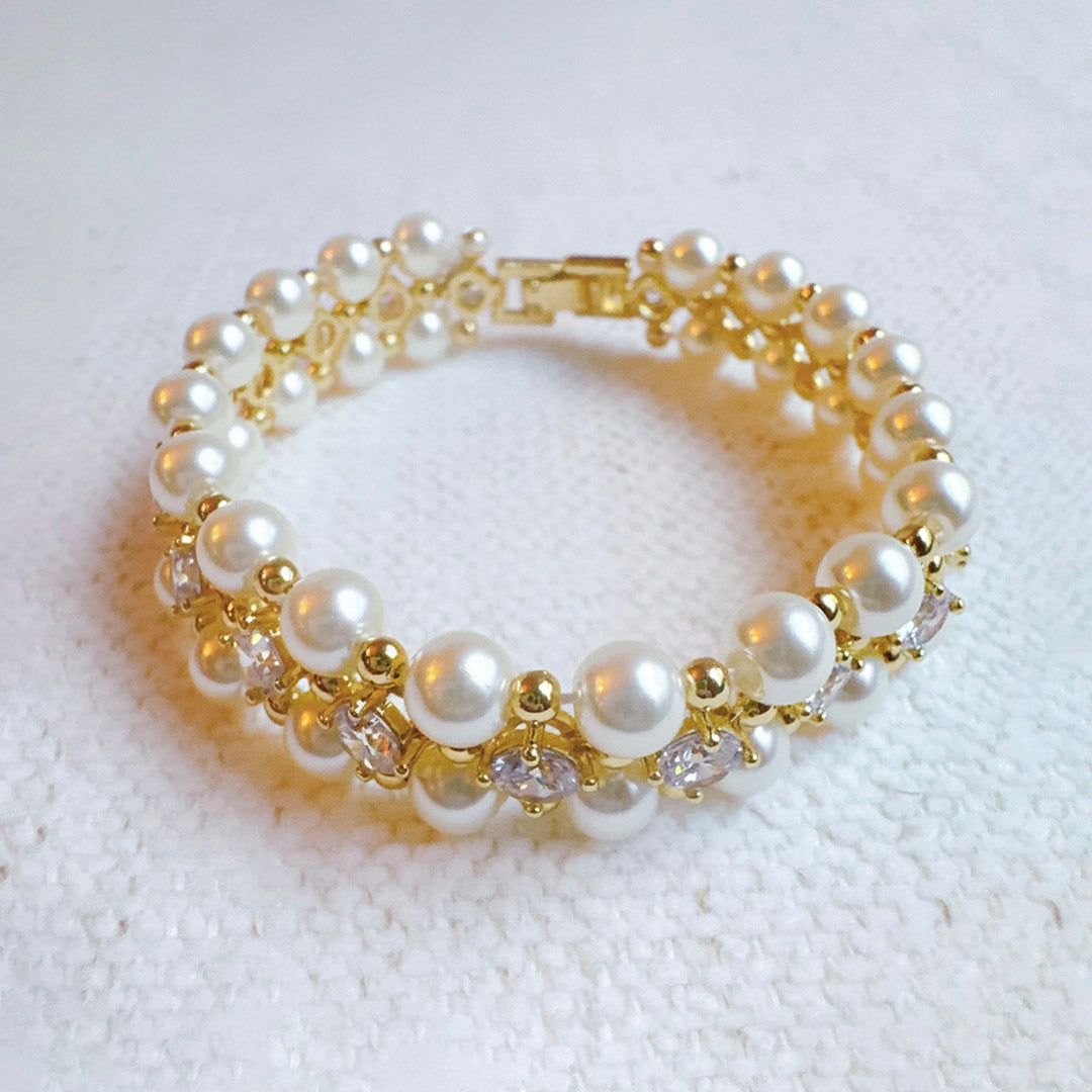 Pearl & Sparkle Harmony Bracelet