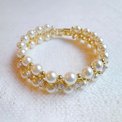 Pearl & Sparkle Harmony Bracelet