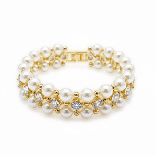 Pearl & Sparkle Harmony Bracelet