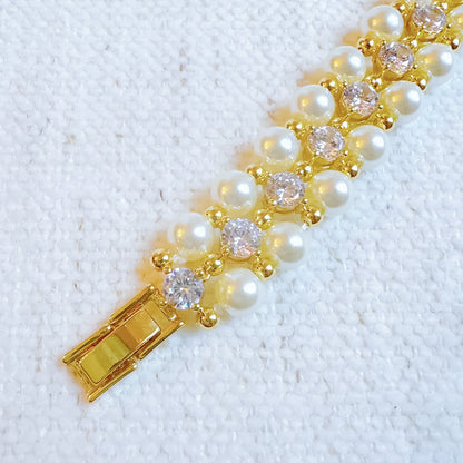 Pearl & Sparkle Harmony Bracelet