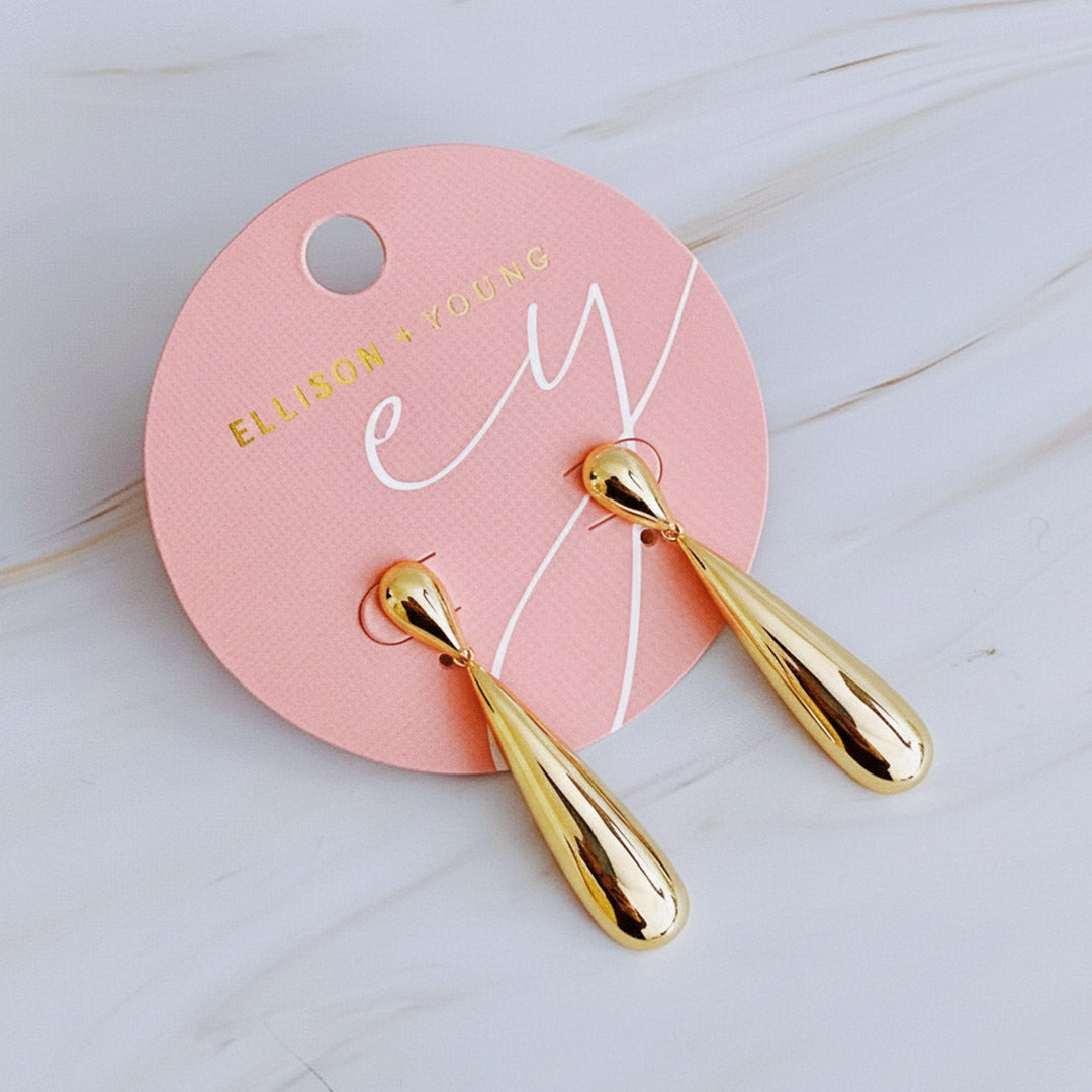Double-Tier Golden Sculptural Drops