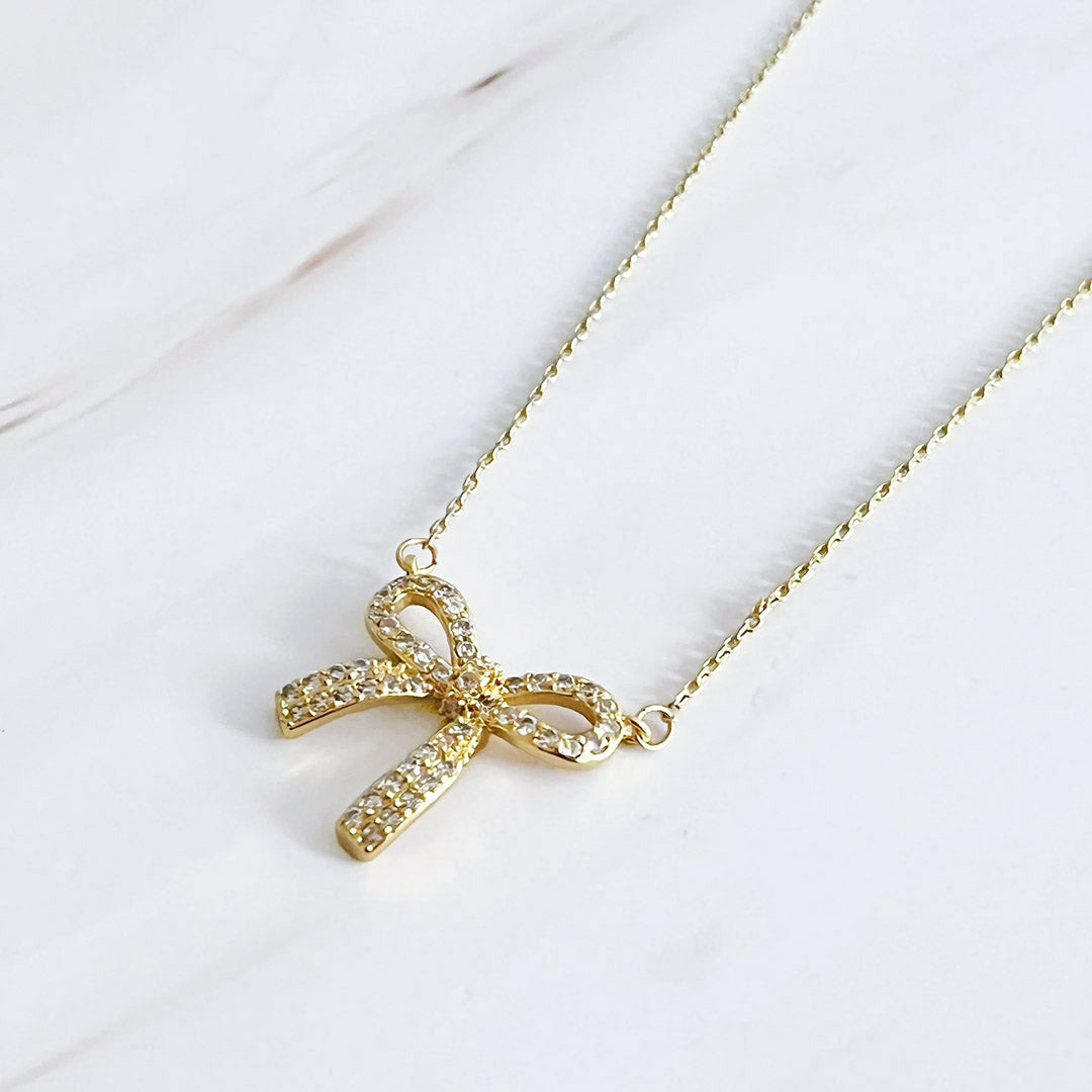 Petite Shine Bow Pendant