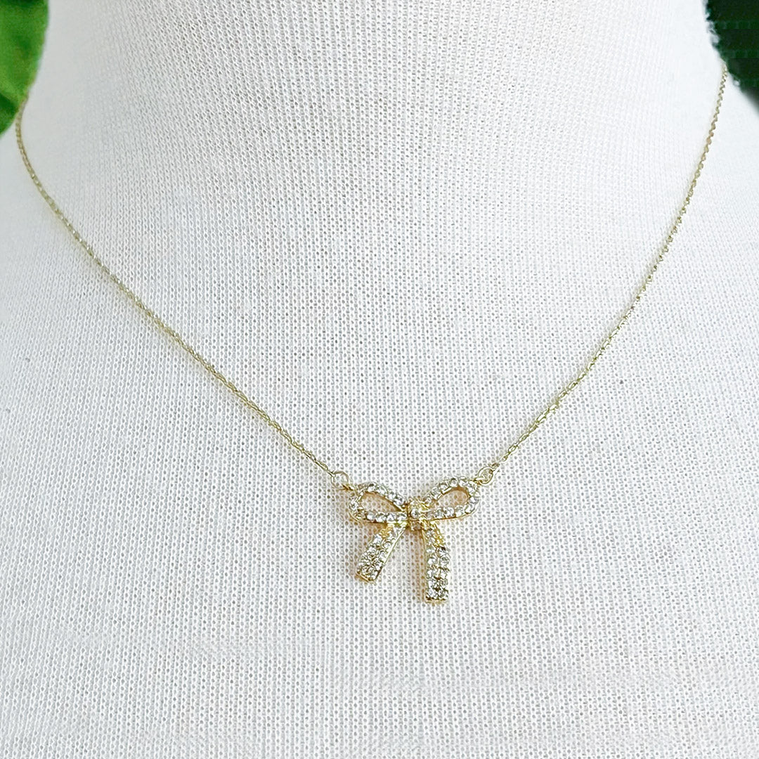 Petite Shine Bow Pendant