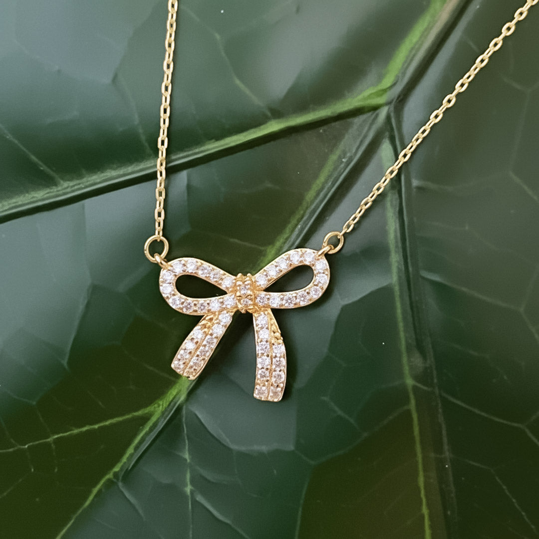 Petite Shine Bow Pendant
