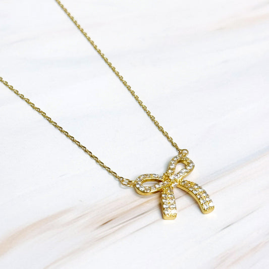 Petite Shine Bow Pendant