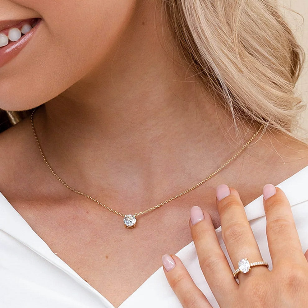 Luminous Crystal Solitaire | 18K Gold Vermeil