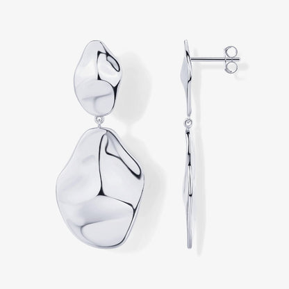 Hammered Teardrop Statement Drops