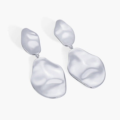 Hammered Teardrop Statement Drops