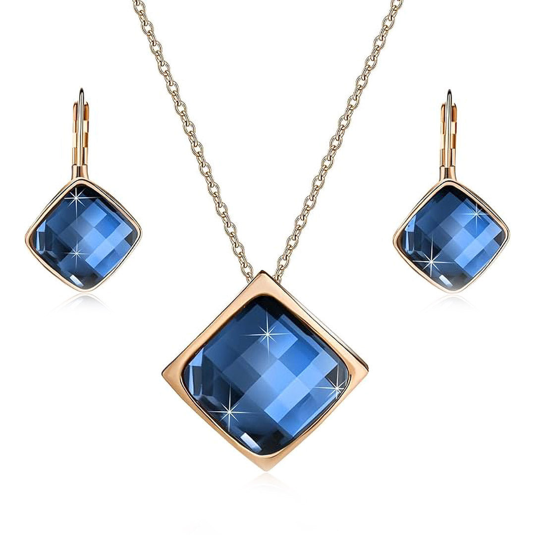 Square Facet Crystal Set