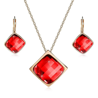 Square Facet Crystal Set