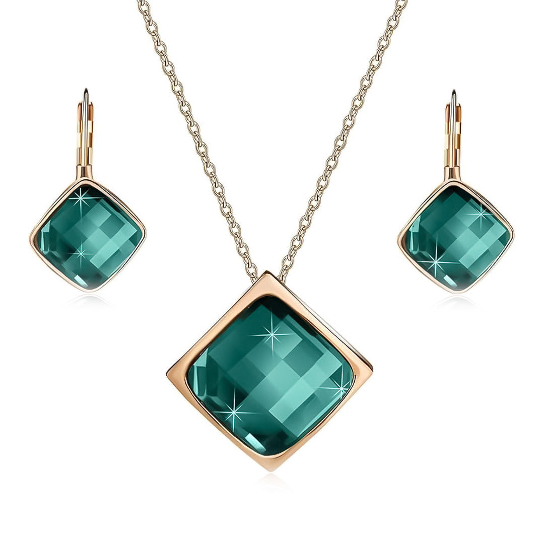 Square Facet Crystal Set