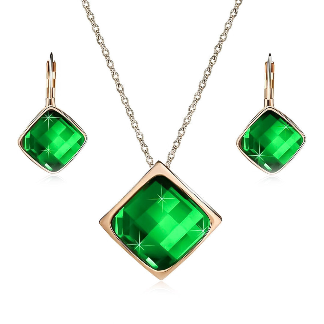 Square Facet Crystal Set