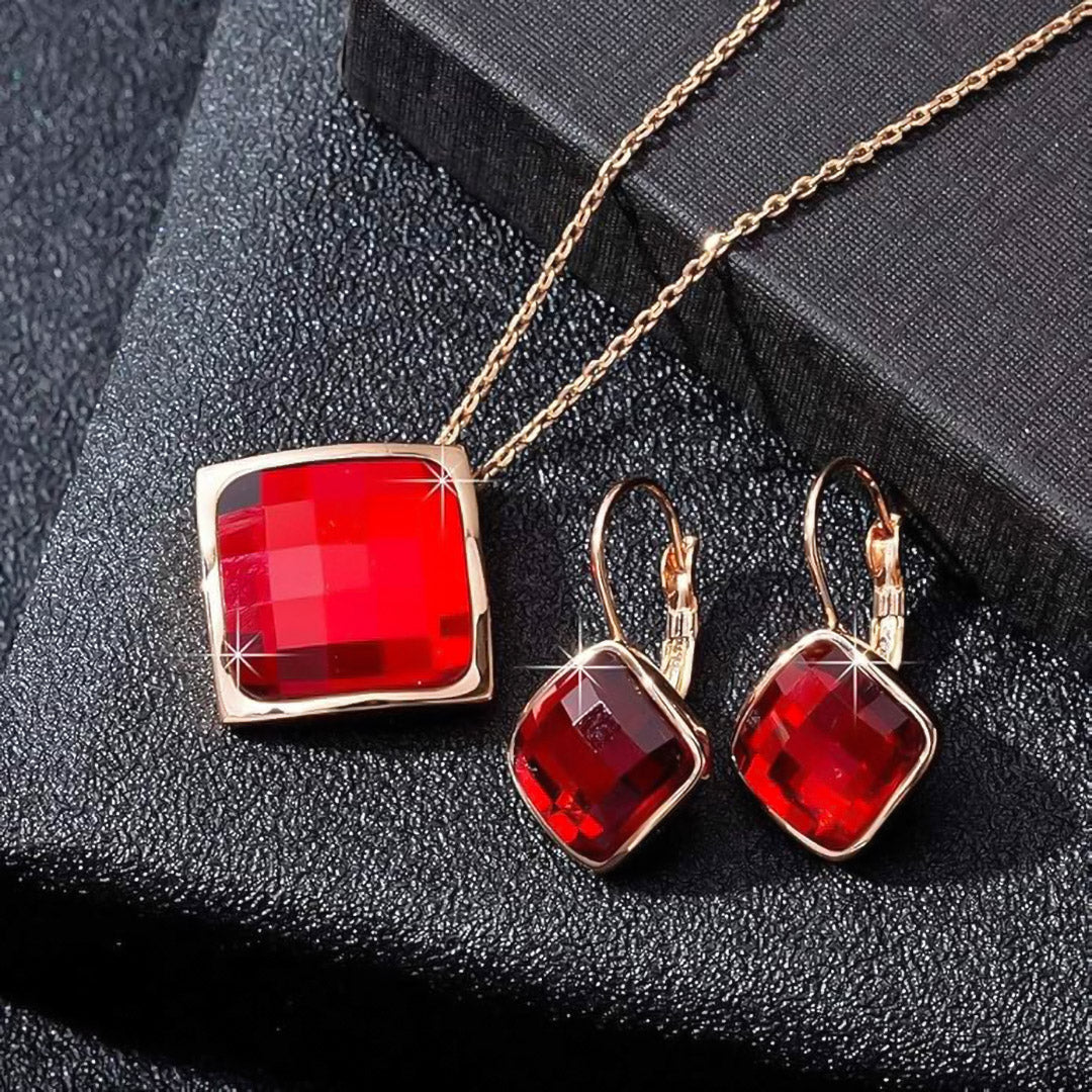 Square Facet Crystal Set