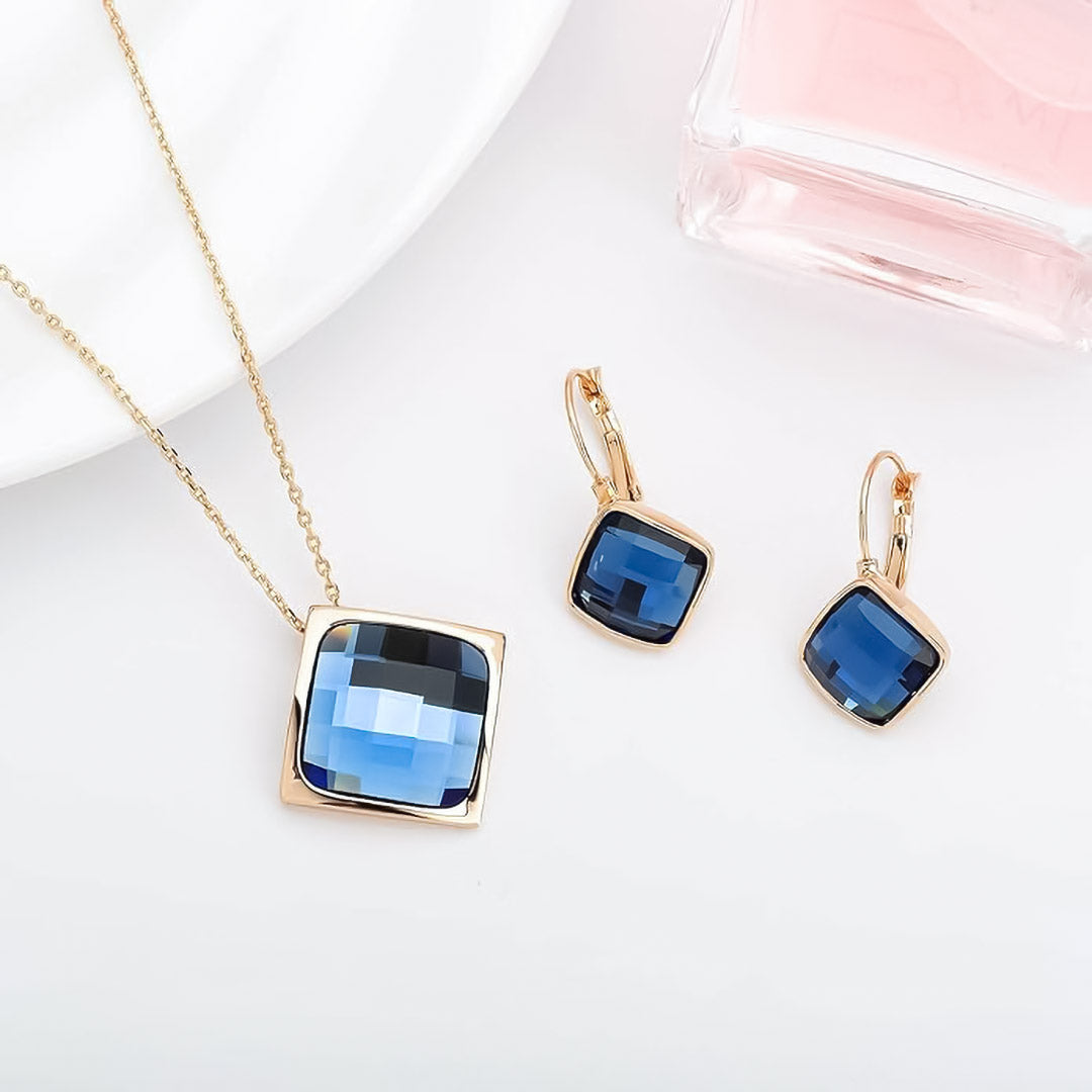 Square Facet Crystal Set