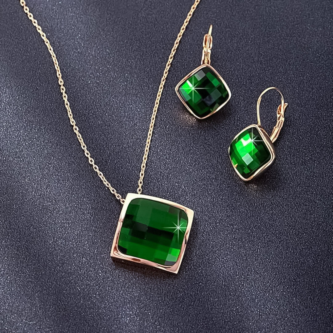 Square Facet Crystal Set