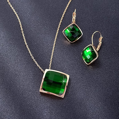 Square Facet Crystal Set