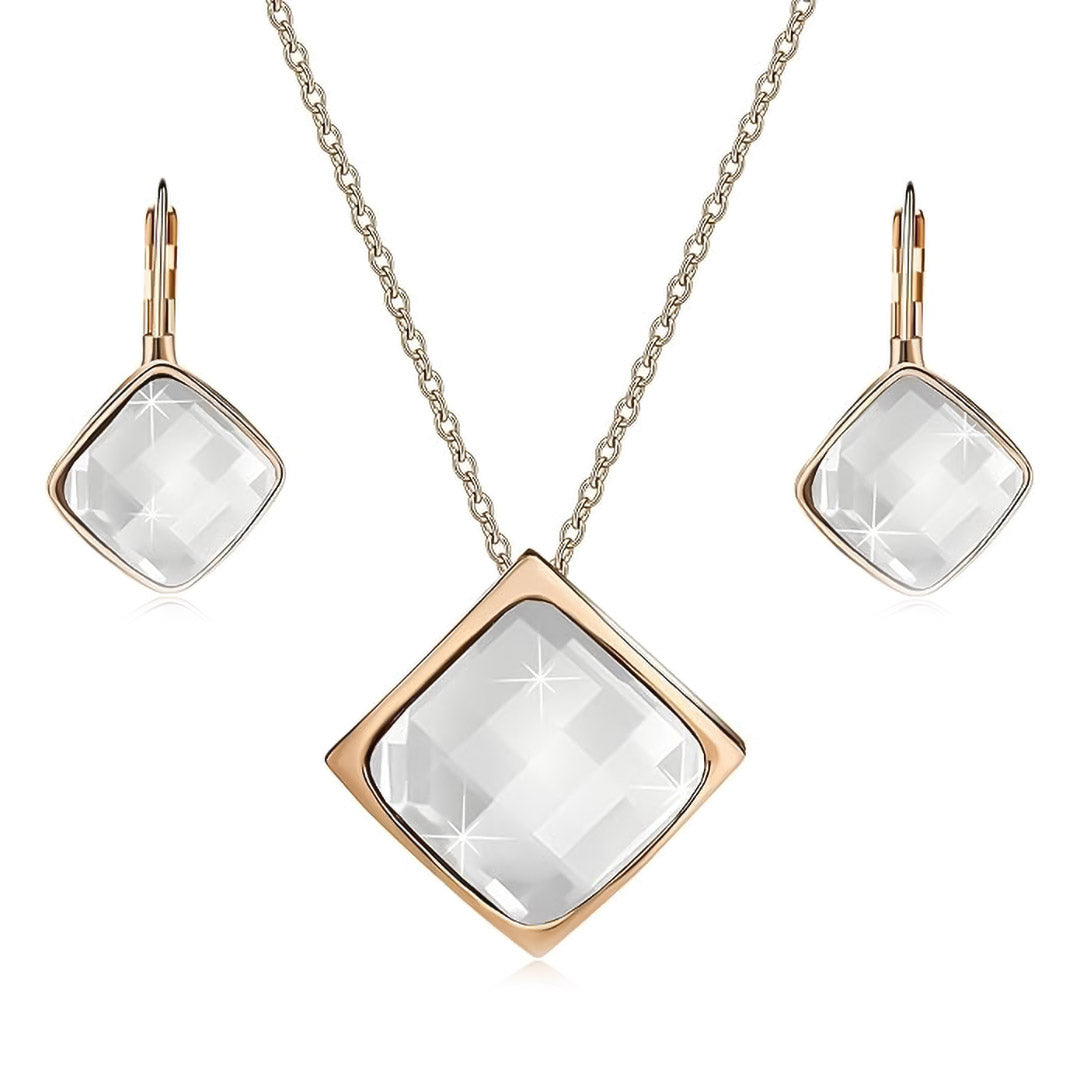 Square Facet Crystal Set