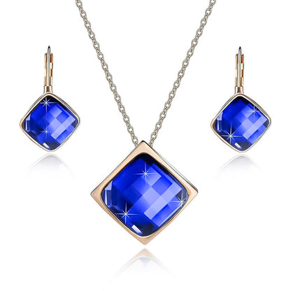 Square Facet Crystal Set