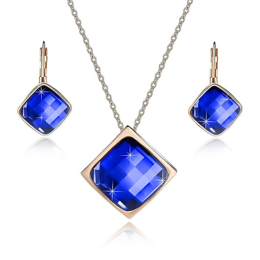 Square Facet Crystal Set